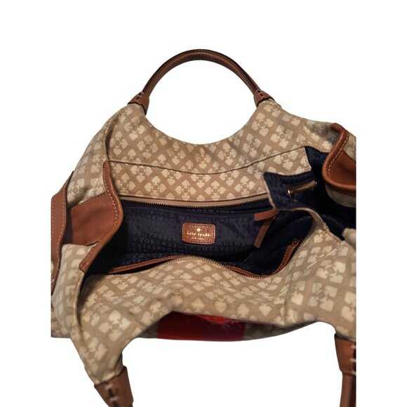 Kate Spade New York Stevie Classic Stucco Hobo Canvas Leather Handbag - Picture 5 of 7
